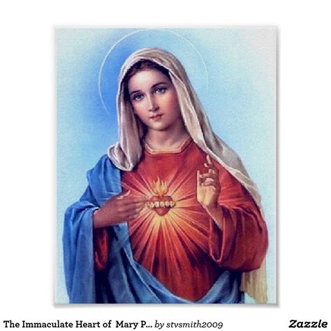 The Immaculate Heart Of Mary Poster Religious Images Religious Icons