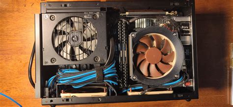 My Crowded Dan A4 With 3d Printed Cpu Fan Mod And Custom Designed