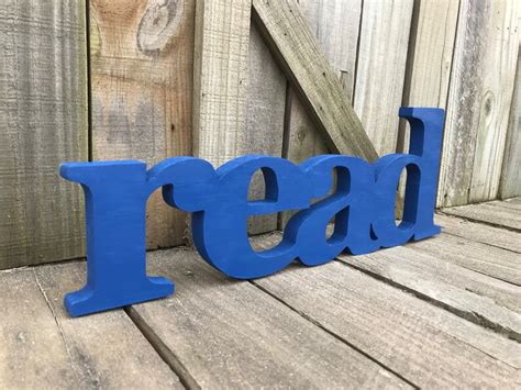 Read Wooden Read Sign Wall Hanging Freestanding Wall Etsy
