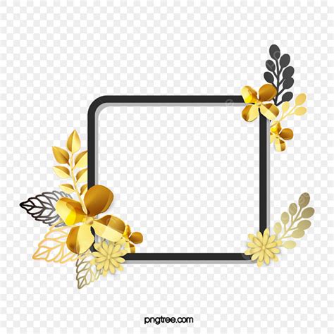 Luxury Gold Border Vector Design Images Square Delicate Black Gold