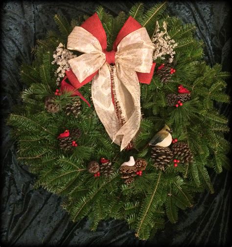 Carol Of The Birds Fresh Maine Balsam Fir Christmas Wreath Etsy