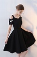 Cute black polyester short prom dress for teens #fashion #homecoming # ...