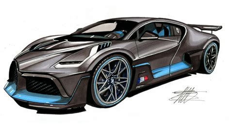 Sketch Bugatti Divo Drawing Supercars Gallery
