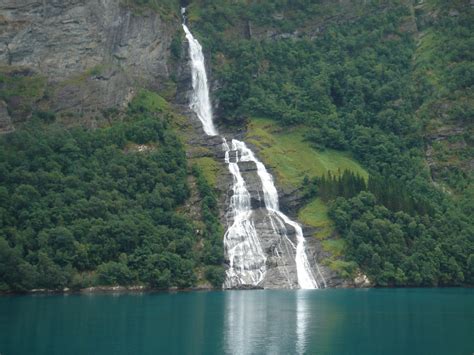 Seven Sisters Waterfall Waterfall In Geirangerfjord