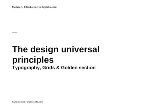 Ppt The Design Universal Principles Typography Grids And Golden