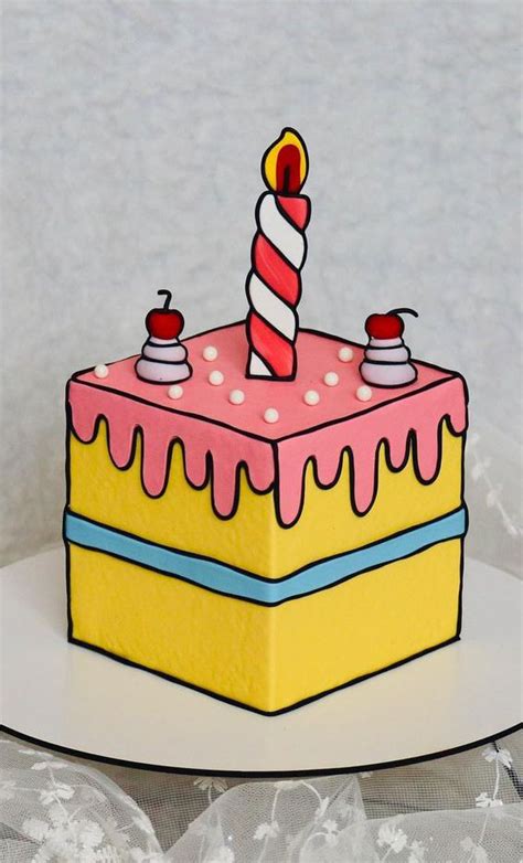 30 Cute Comic Cakes For Cartoon Lovers Yellow Square Cartoon Cake