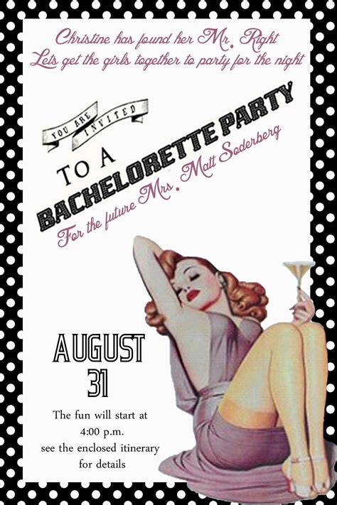 The Bachelorette Party Invite I Made Bachelorette Party Invitations Party Night