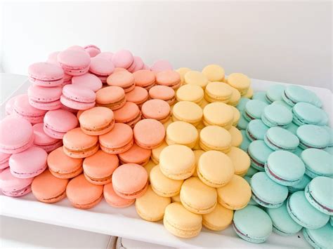 Colorful Macaron Shells With Gel Food Coloring Baking With Belli