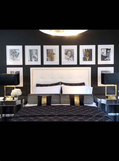 Black White Gold Home Decor Bedroom Bedroom Wall Bedroom Ideas