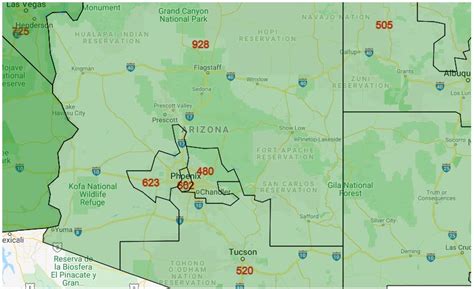 Arizona Area Codes All City Codes