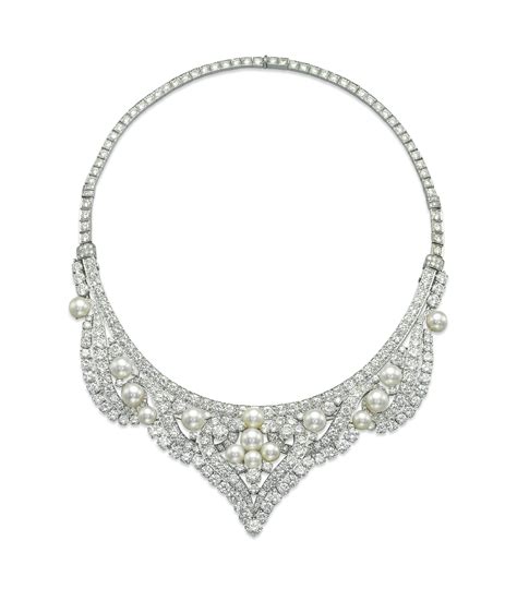 A Cultured Pearl And Diamond Necklacetiara By David Webb Christies