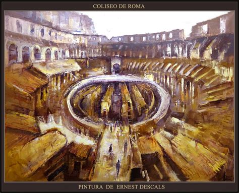 Ernest Descalsartista Pintor Roma Pintura Arte Coliseo Vaticano