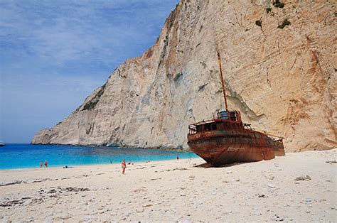 Shipwreck Beach Zakynthos Hellas Mbild Reiseguiden