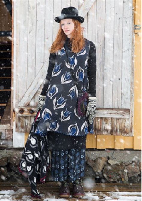 Bnwt Gudrun Sjoden Black Tulip Patterned Tunic Dress In Modal Size Xxl