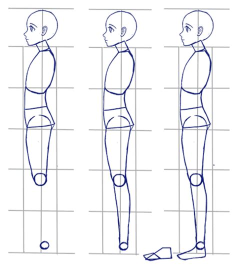 Female Anime Side View Body Tutorial Human Drawing Body Drawing