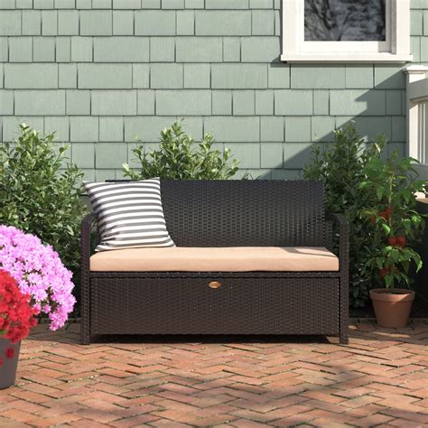 Ideas Outdoor Storage Bench With Cushion Rustic Woodworking