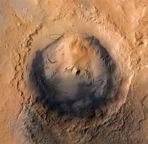Gale Crater Mars Stock Image C0137312 Science Photo Library