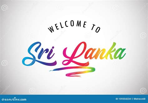 Welcome To Sri Lanka Poster Stock Vector Illustration Of Design