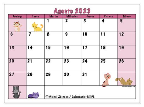 Calendario Agosto De 2023 Para Imprimir 442ds Michel Zbinden Cl