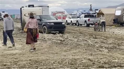 Burning Man Exodus Begins But Revelers Face 8 Hour Wait To Escape Muddy