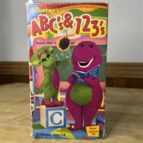 Barneys Abcs And 123s Vhs 1999 Video Sing Along Songs Lets Play