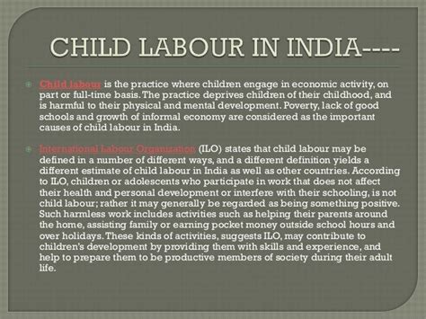 Essay About Child Labour In India