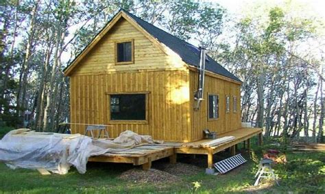 Hunting Cabin Plans Small Building Micro Free With Loft Designs Cabin
