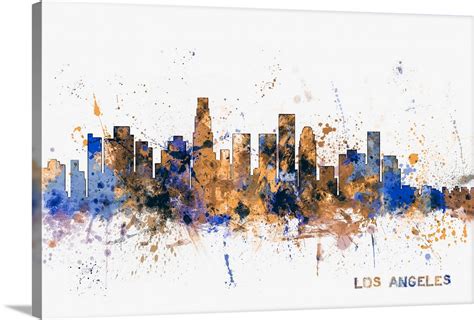 Los Angeles California Skyline Wall Art Canvas Prints Framed Prints
