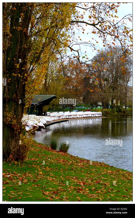 Calming Scene At The Boating Lake Stock Photo Alamy