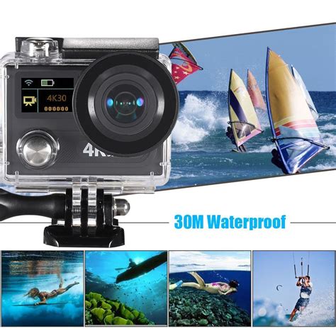 Andoer® Wifi Sports Action Camera 4k 30fps 1080p 60fps 2inch Dual Lcd Screen 360 Vr Play 12mp
