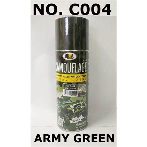 Bosny Spray Paint Camouflage No C004 Army Green 400 Cc Per Can Non