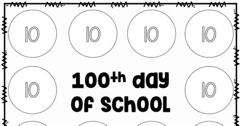 100th day counting mat pdf 100th day 100 days of school day