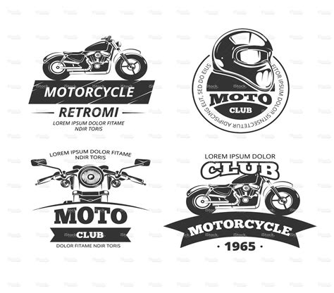 6 Beautiful Motorcycle Club Logo Design Repli Counts Template
