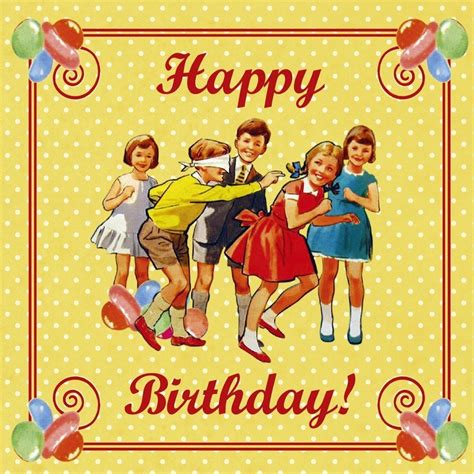 Retro Birthday Card Images Happy Birthday Vintage Vintage Birthday