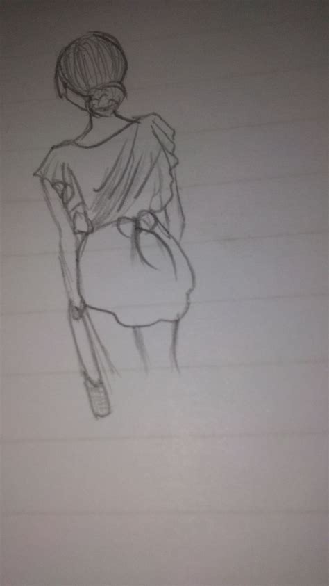 Pencil Sketch Of An Attitude Girl Etsy