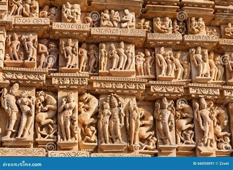 Templo Erótico Famoso En Khajuraho La India Imagen De Archivo Imagen