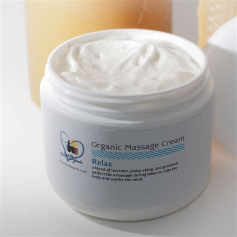 Relax Organic Massage Cream 4oz 1200 Via Etsy Organic Creams