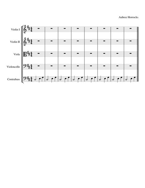 Class Composition Sheet Music For Contrabass Violin Viola Cello