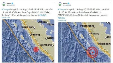 Liputan6.com, jakarta gempa bumi kembali menggoyang indonesia hari ini, rabu (13/1/2021). Gempa Kuat yang Guncang Bengkulu Disebut Doublet, Ini ...