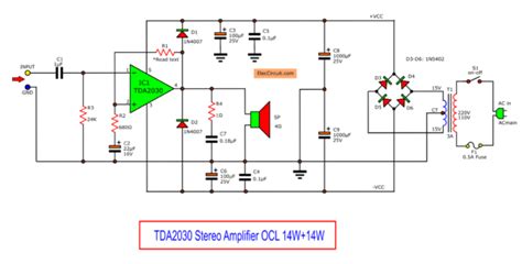 Tda2030 Amplifier Circuit Diagram Pcb - TDA2030A Amplifier Circuit used in home theaters ...