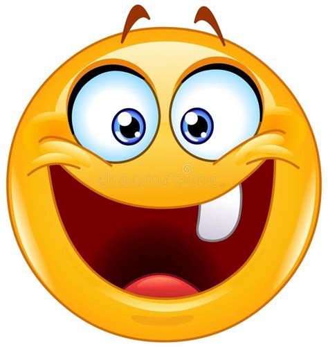 Un Emoticon Del Diente Ilustración Del Vector Funny Emoji Faces