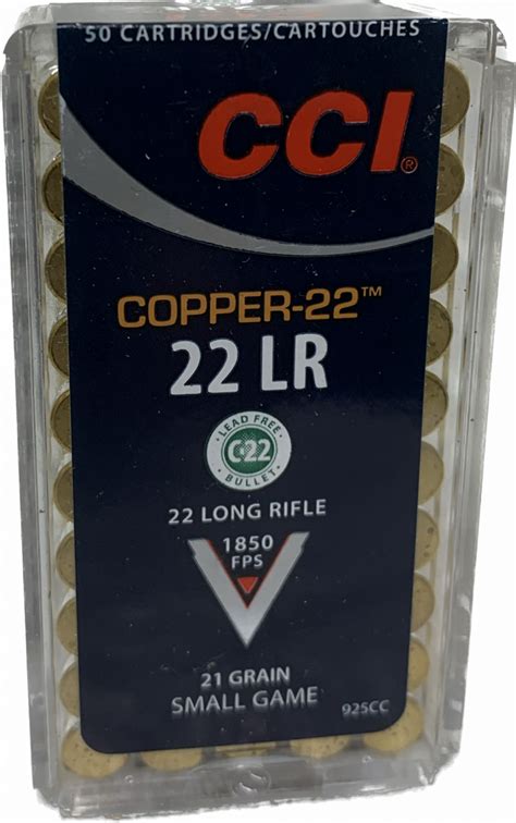 Cci 22 Lr Copper 22 1850 Fps 21 Gr Kleinkaliberpatronen Bleifrei