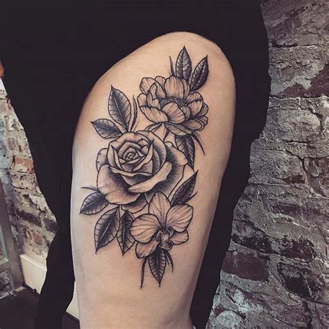 23 Best Rose Thigh Tattoo Ideas For Women Stayglam