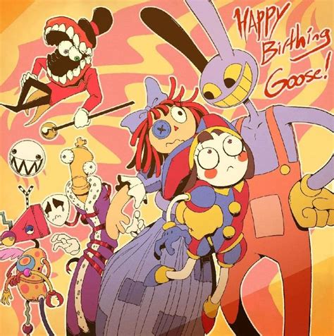 An Image Of Cartoon Characters With Happy Birthday Message On It S
