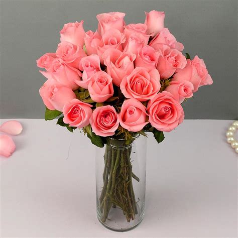 Sensuous 24 Pink Roses Flowers