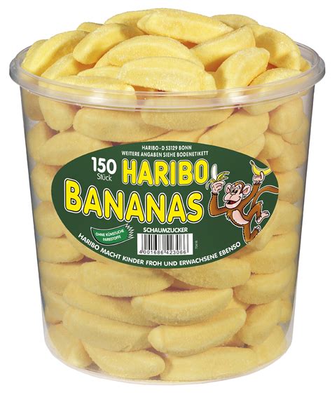 Buy Haribo Candy Haribo Bananas Foam Sugared Pack Of 150 Haribo