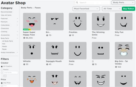 All Roblox Faces Tier List Community Rankings TierMaker