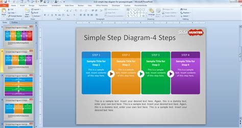 Free Simple Step Diagram For Powerpoint