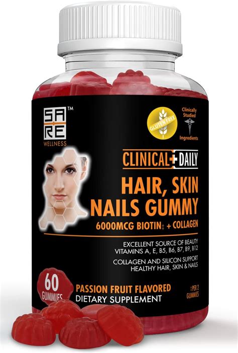 Clinical Daily Gomitas de biotina para el cabello la piel y las uñas