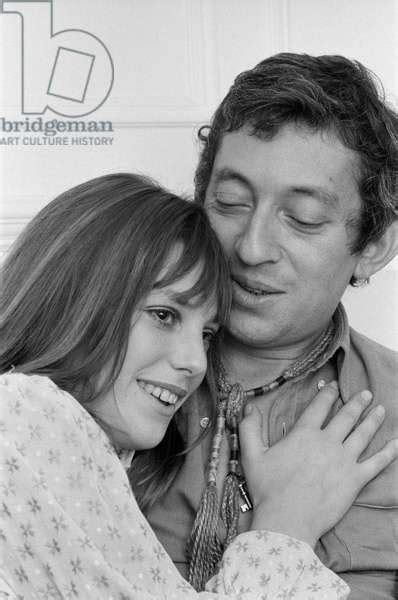 Serge Gainsbourg French Composer Musician 1969 With Wife English
